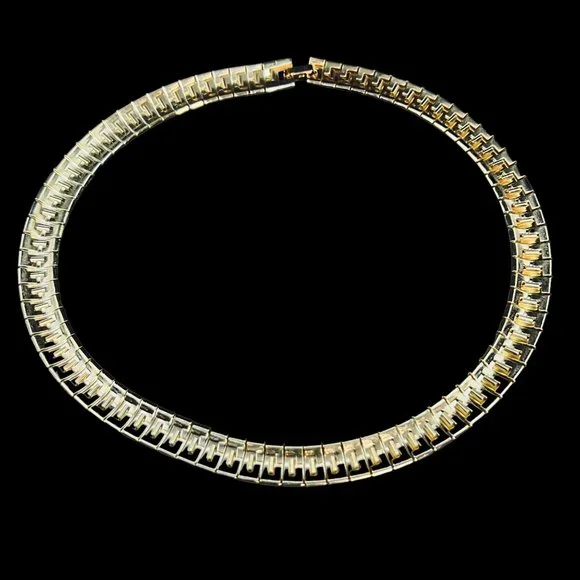 Egyptian Style Gold Tone Necklace, Bracelet And Clip On Hoop Earrings (4728) - Picture 5 of 11